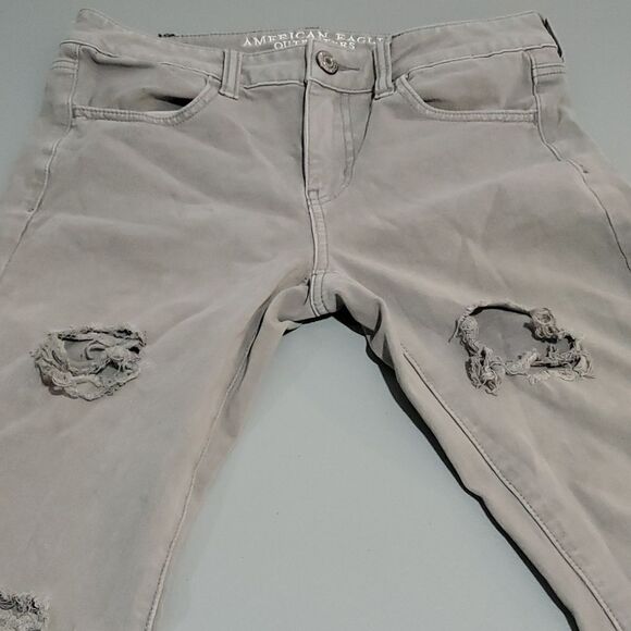 American Eagle Grey 360 super stretch size 6 30x29 jeggings - Picture 5 of 8